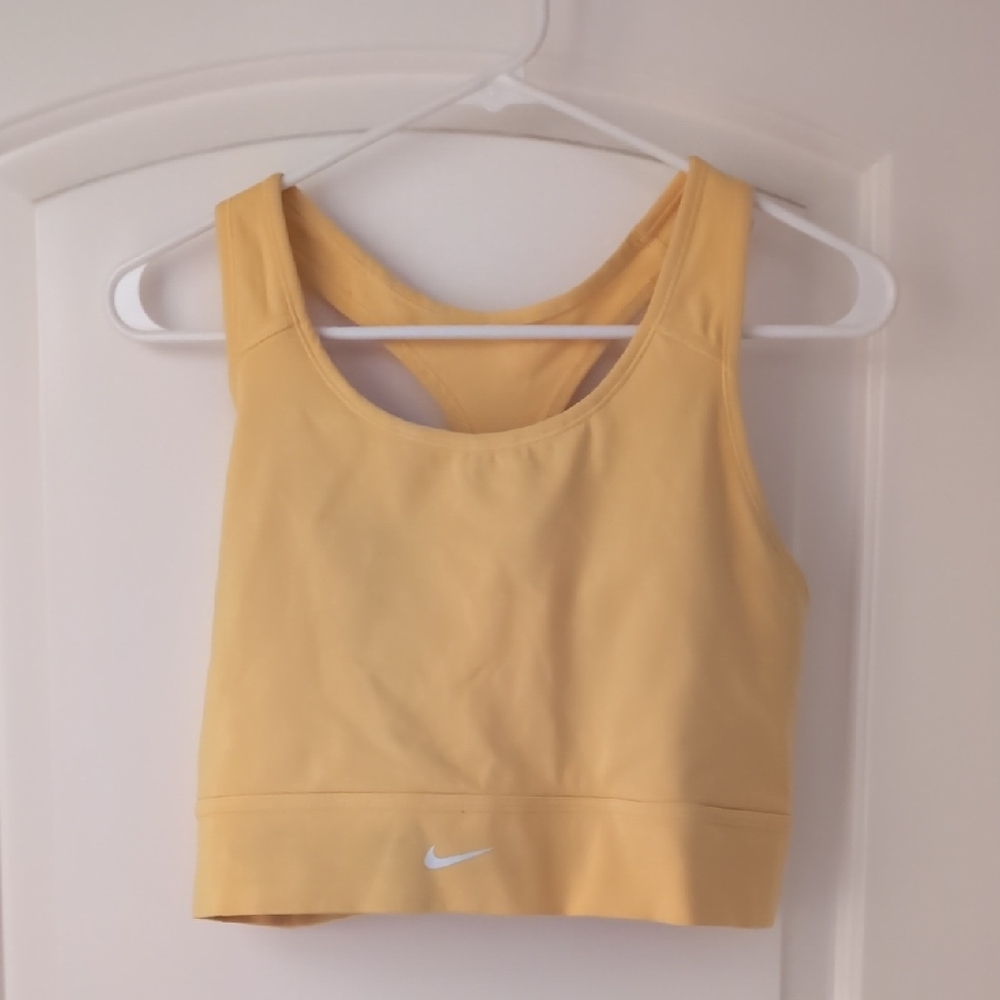 Nike Women's Light Yellow Sports bra